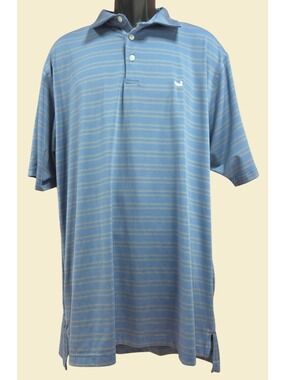 Southern Marsh Comfort Fit Blue Striped Polo 2XL